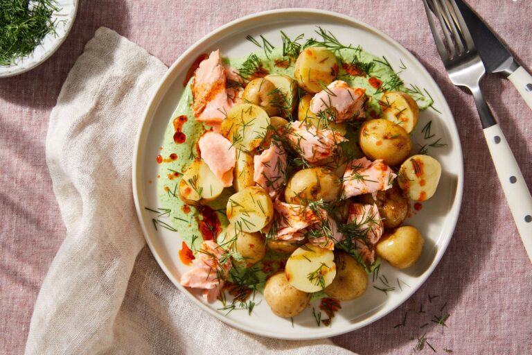 Potato salad with smoked fish recipe image