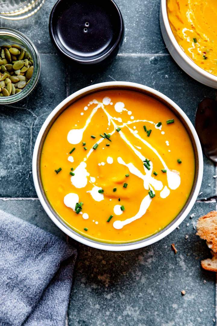 Creamy pumpkin soup recipe image